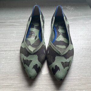 Rothy’s Women's Point Toe Flat – Green Camo